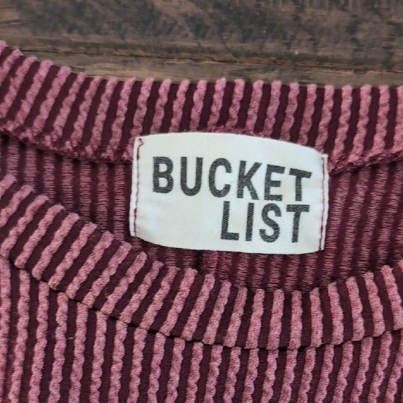 BUCKETLIST Burgundy Striped Top - Picture 4 of 4